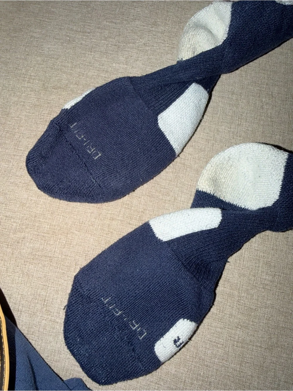 Nike Navy and White Men's Athletic Crew Socks